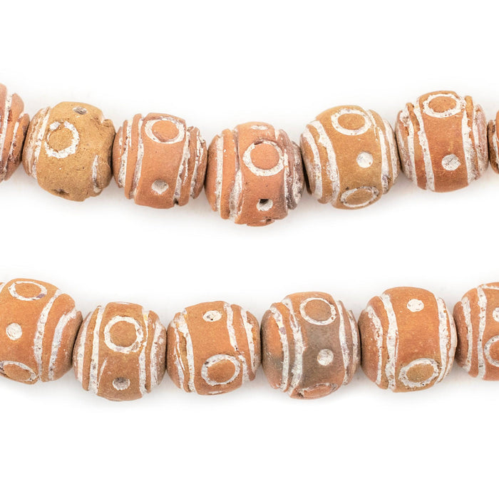 Natural Terracotta Round Mali Clay Beads (12mm) - The Bead Chest