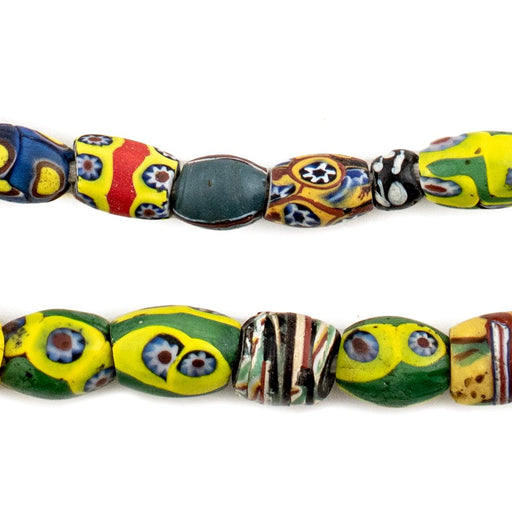 Oval Antique Venetian African Millefiori Trade Beads #15827 - The Bead Chest