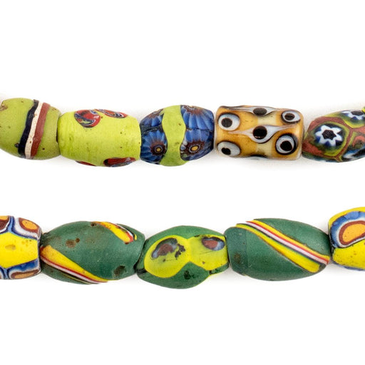 Oval Antique Venetian African Millefiori Trade Beads #15850 - The Bead Chest