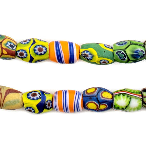 Oval Antique Venetian African Millefiori Trade Beads #15857 - The Bead Chest