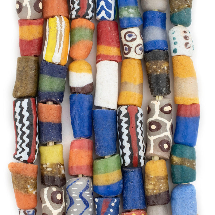 Accra Medley Mixed Cylindrical Krobo Beads — The Bead Chest