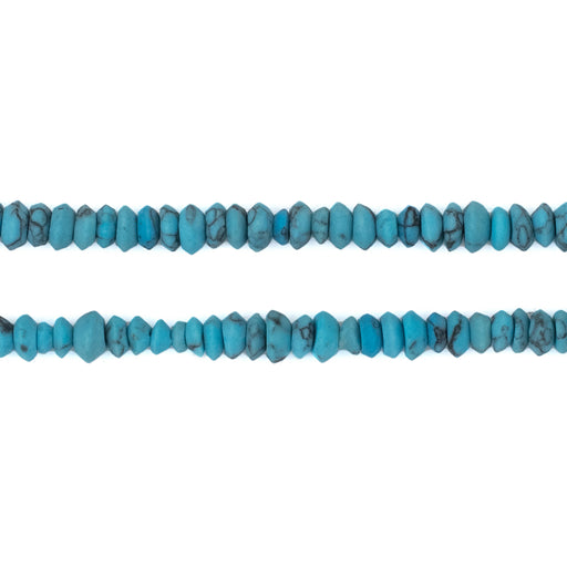 Turquoise-Style Afghan Saucer Stone Beads (5mm) - The Bead Chest