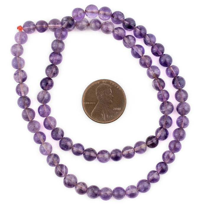 Earthy Round Amethyst Beads (6mm) - The Bead Chest