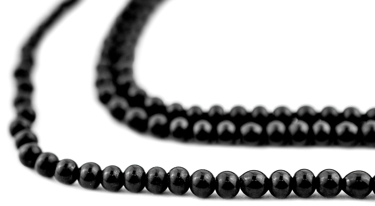 Round Onyx Beads (3mm) - The Bead Chest