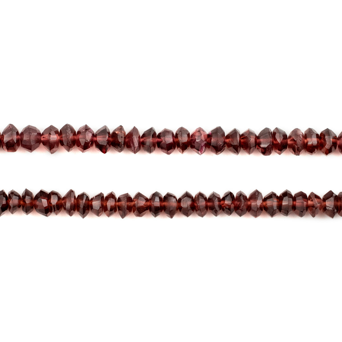 Faceted Saucer Garnet Beads (5mm) — The Bead Chest