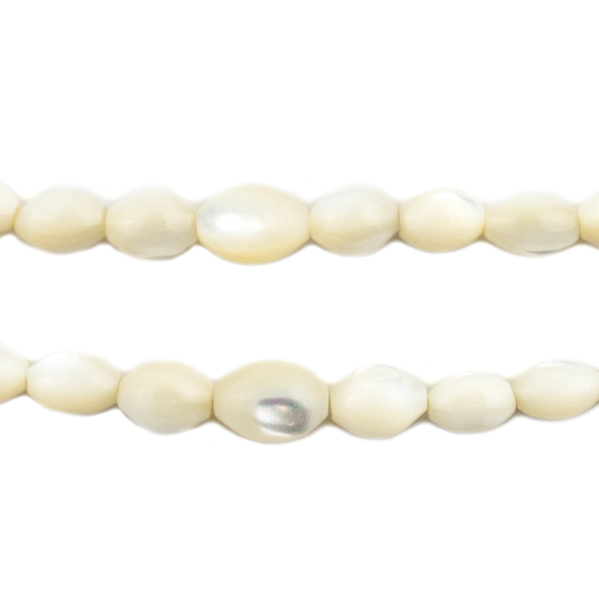 Graduated Oval Mother of Pearl Beads (4-8mm)