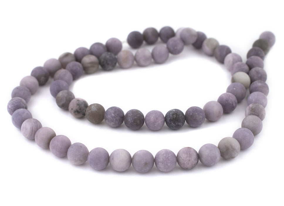 Matte Lavender Lilac Jade Beads (12mm) - The Bead Chest