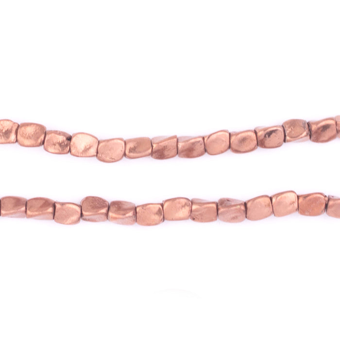 Copper Twisted Nugget Beads (4mm) - The Bead Chest