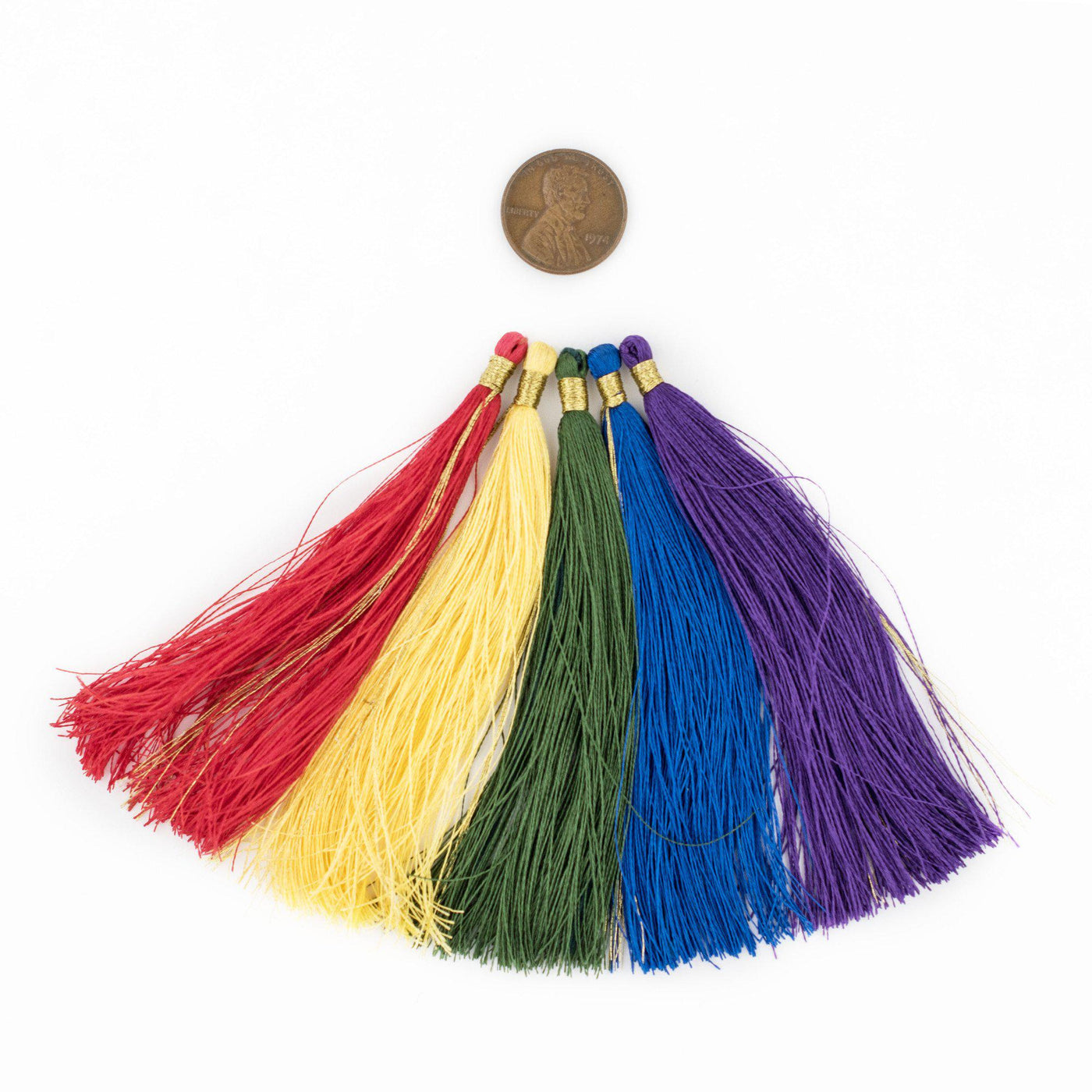 Colors of the Rainbow: 9cm Silk Tassels (5 Pack) — The Bead Chest