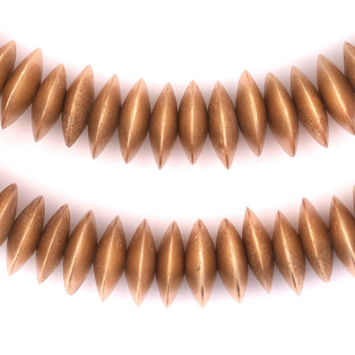 Gold Saucer Natural Wood Beads (15mm) - The Bead Chest