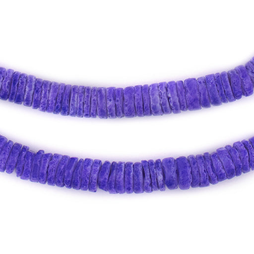 Grape Purple Sliced Shell Heishi Beads (8mm) - The Bead Chest