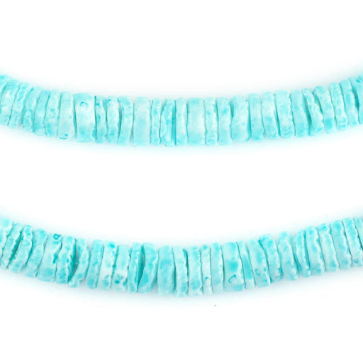 Mint Green Sliced Shell Heishi Beads (8mm) - The Bead Chest