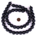 Charcoal Round Natural Wood Beads (18mm) - The Bead Chest