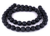 Charcoal Round Natural Wood Beads (18mm) - The Bead Chest