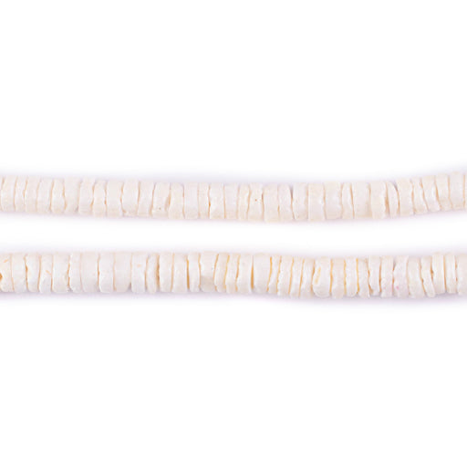 Cream Sliced Shell Heishi Beads (5mm) - The Bead Chest