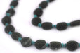 Dark Green Flat Circular Afghan Jade Beads (8mm) - The Bead Chest