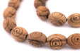 Carved Oval Olive Wood Beads from Bethlehem (16x12mm) - The Bead Chest