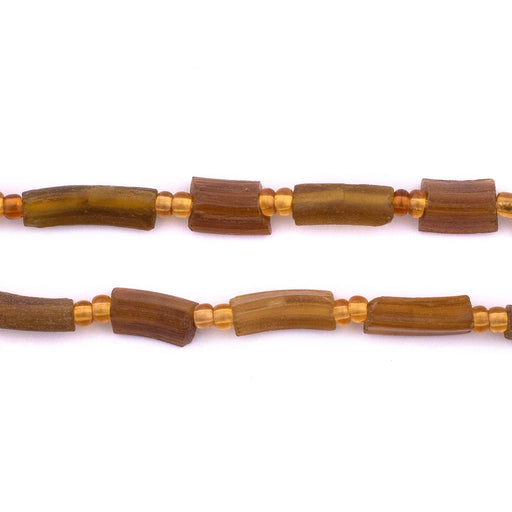 Amber Roman Glass Bangle Beads - The Bead Chest