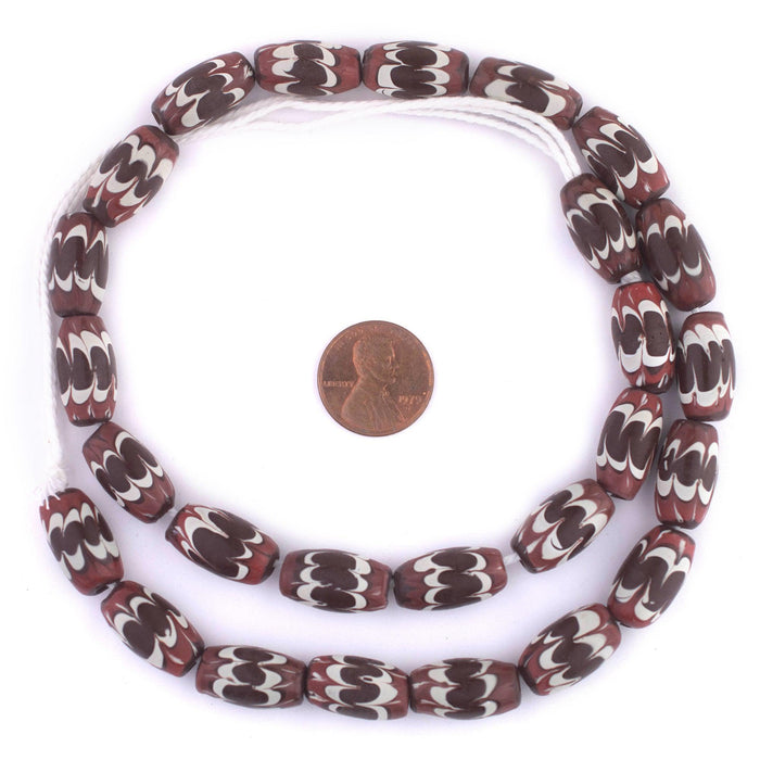 Brown Java Chevron Beads (16x10mm) - The Bead Chest