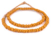 Orange Ashanti Glass Saucer Beads (10mm) - The Bead Chest