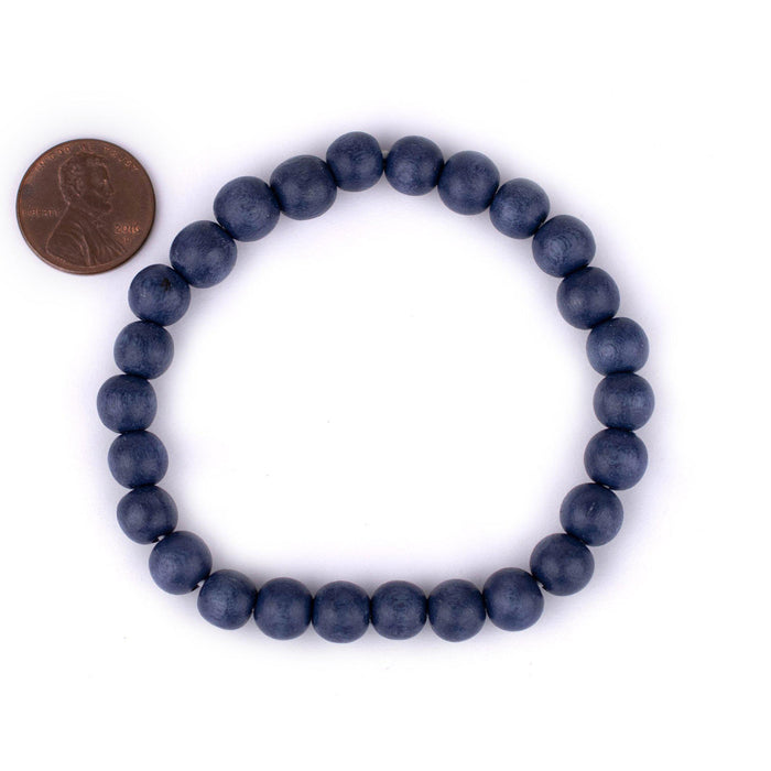 Cobalt Blue Wood Bracelet (8mm) - The Bead Chest