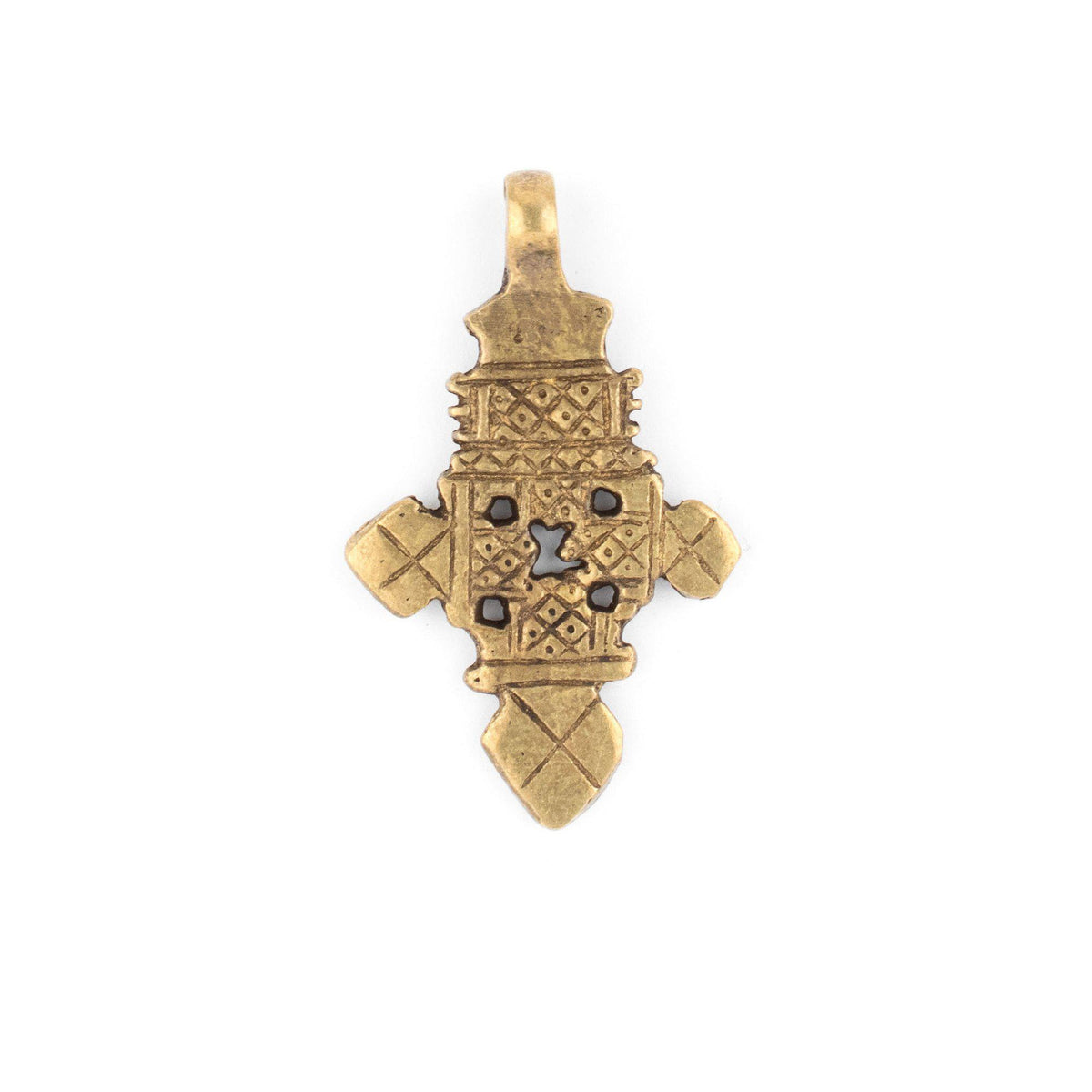 Brass Ethiopian Coptic Cross Jewelry Pendant African Cross Gold Charm Pendants Religious Jewelry Making Supplies