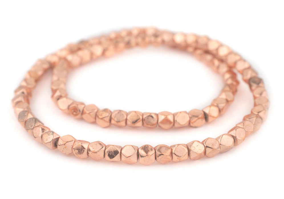 Copper Faceted Diamond Cut Beads (7mm) - The Bead Chest