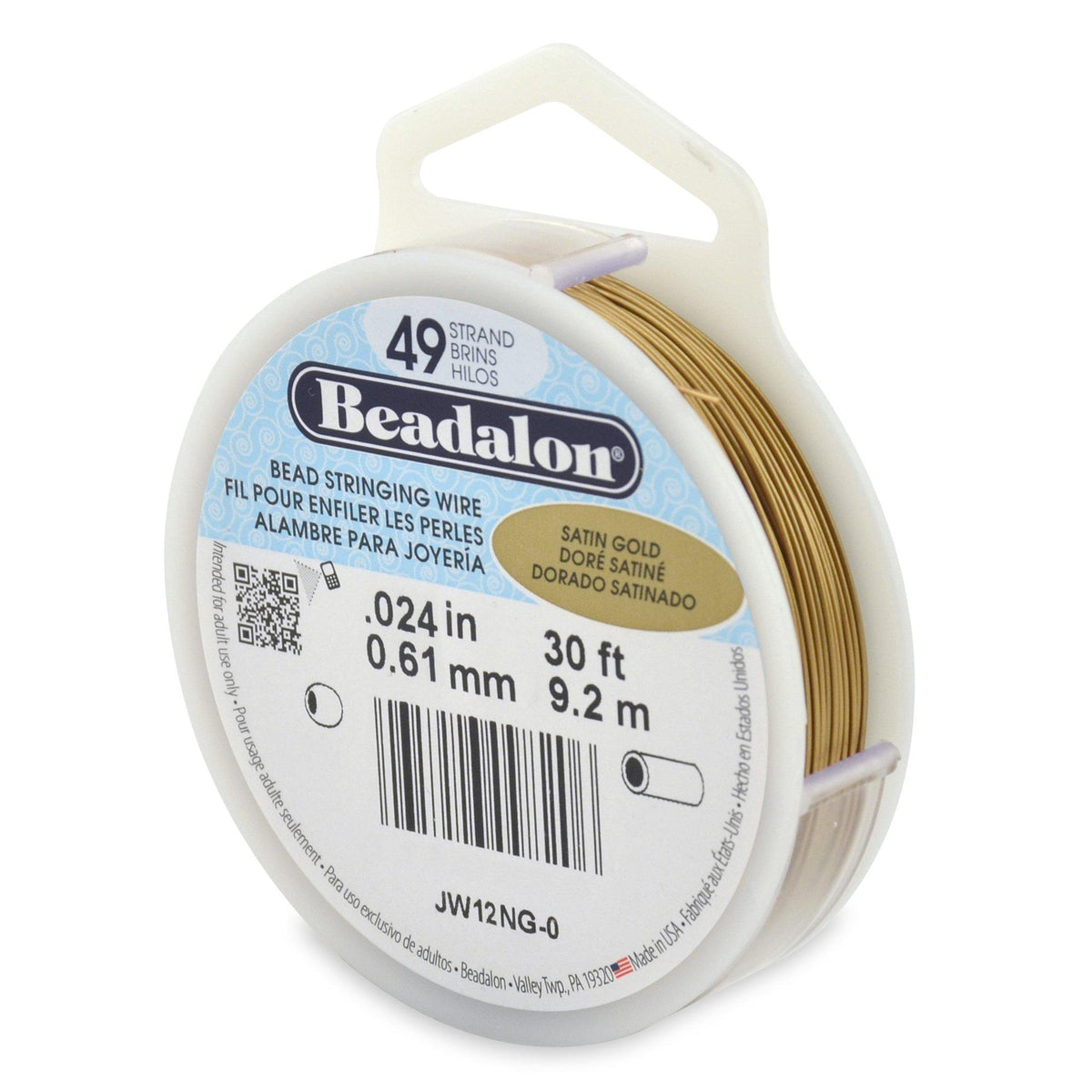 Beadalon 49 Bead Stringing Wire BLACK