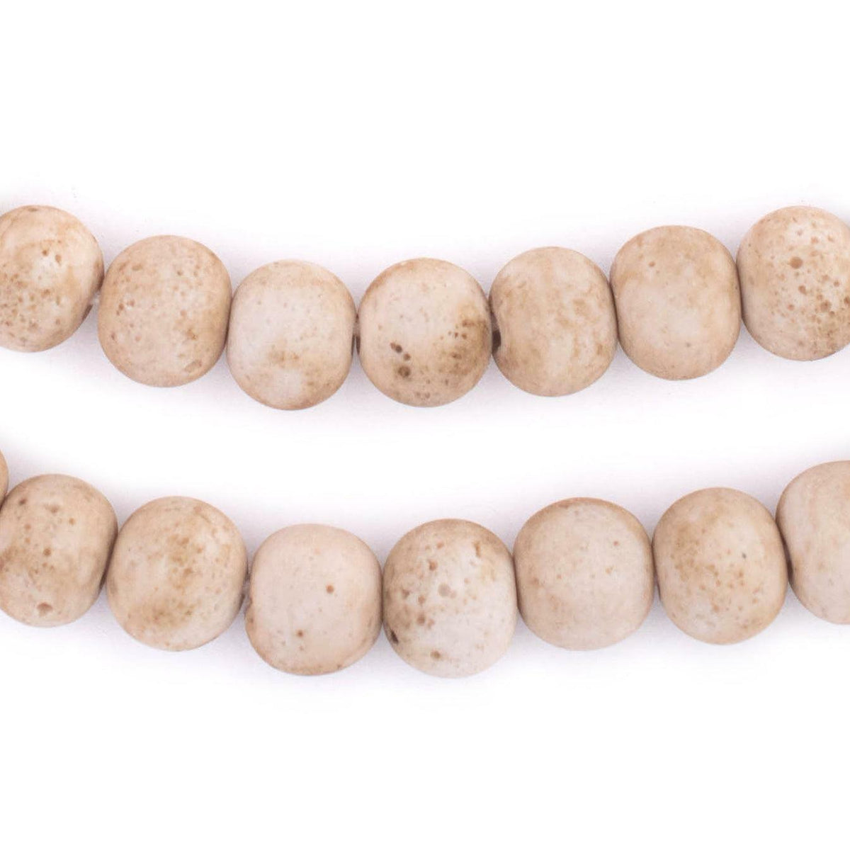 Cream Ancient Style Java Glass Beads (11mm) — The Bead Chest